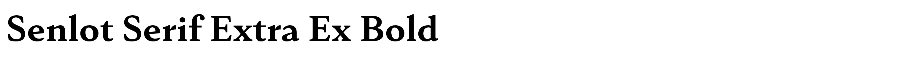 Senlot Serif Extra Ex Bold